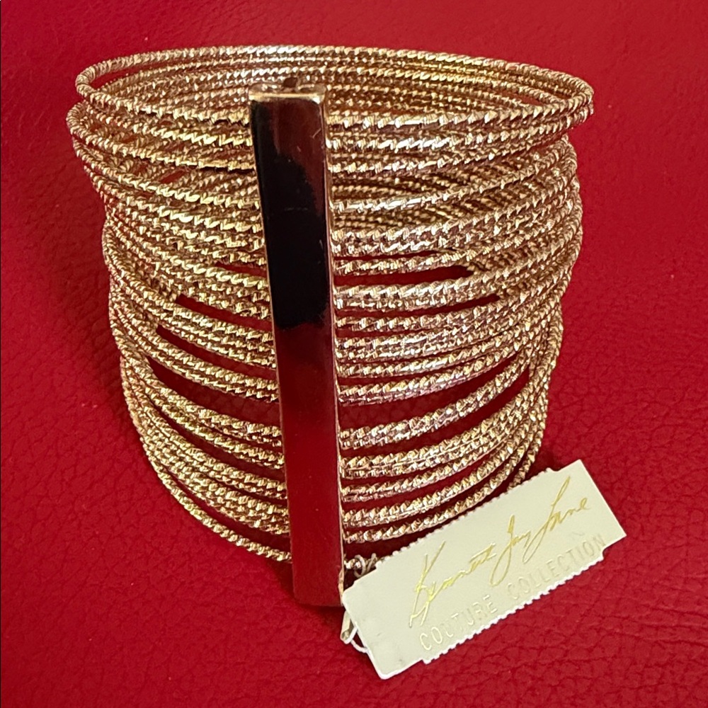 NWT Kenneth Jay Lane Couture Slinky Bangle Bracelet Gold NEIMAN MARCUS Gold